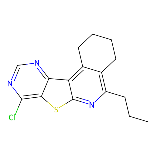 8-Chloro-5-propyl-1,2,3,4-tetrahydropyrimido[4',5':4,5]thieno[2,3-c]isoquinoline structure