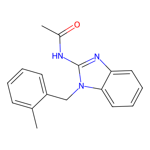 N-[1-(2-methylbenzyl)-1H-benzimidazol-2-yl]acetamide structure