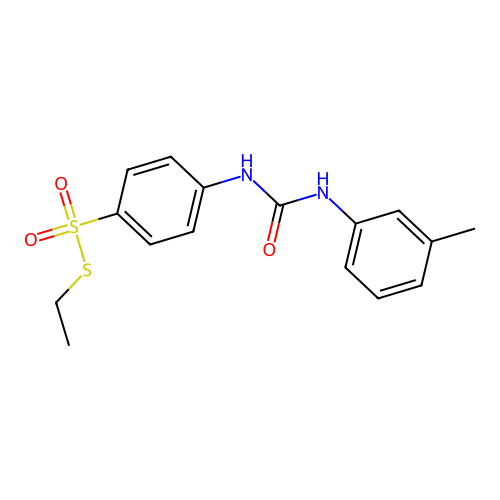 S-ethyl 4-(3-(m-tolyl)ureido)benzenesulfonothioate structure