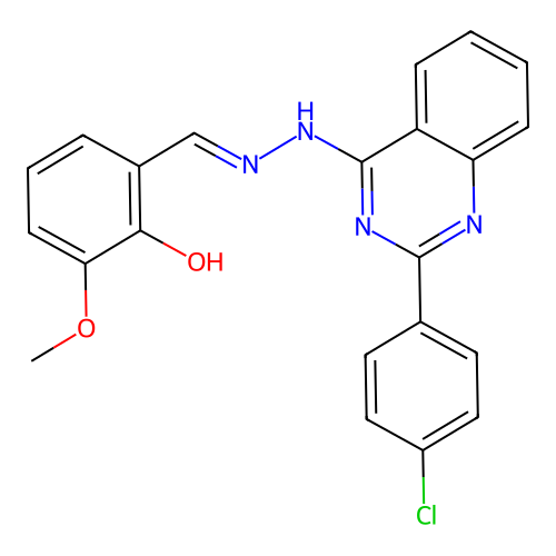 2-((2-(2-(4-Chlorophenyl)quinazolin-4-yl)hydrazono)methyl)-6-methoxyphenol structure