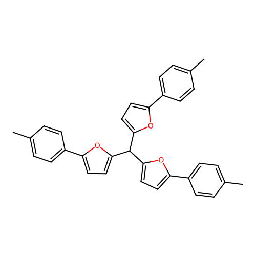 Tris(5-(p-tolyl)furan-2-yl)methane structure