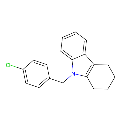 9-(4-chlorobenzyl)-2,3,4,9-tetrahydro-1H-carbazole structure