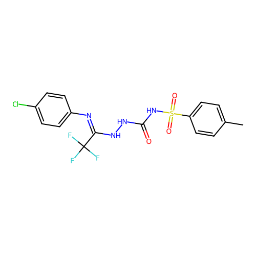C16H14ClF3N4O3S structure