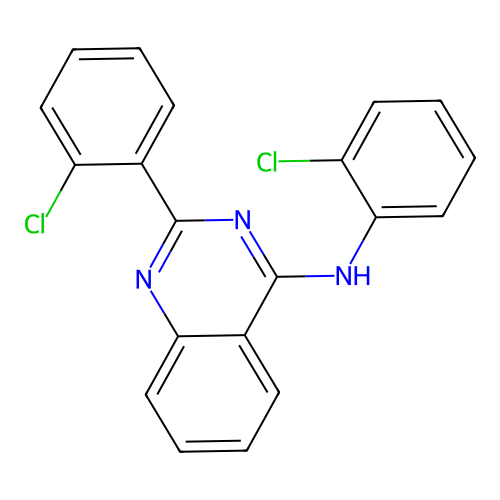 N,2-bis(2-chlorophenyl)quinazolin-4-amine structure