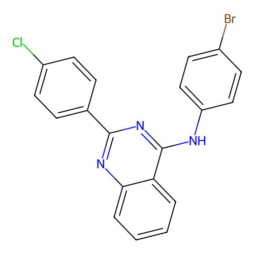 N-(4-bromophenyl)-2-(4-chlorophenyl)quinazolin-4-amine structure
