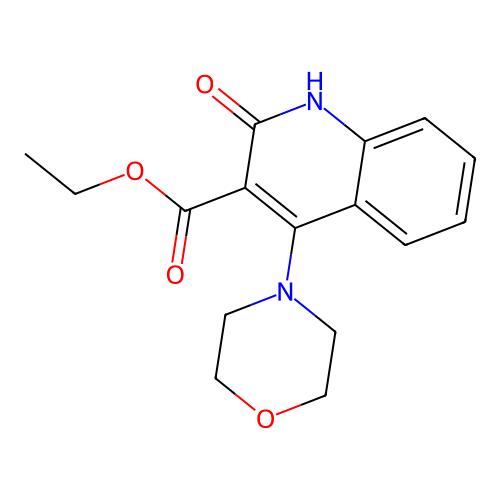 Ethyl 2-hydroxy-4-(morpholin-4-yl)quinoline-3-carboxylate structure