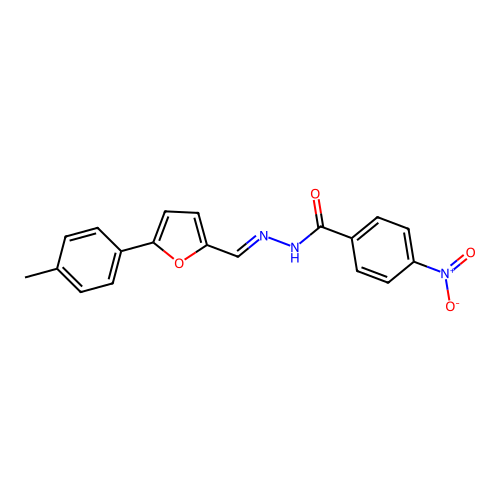 N'-{(E)-[5-(4-methylphenyl)furan-2-yl]methylidene}-4-nitrobenzohydrazide structure