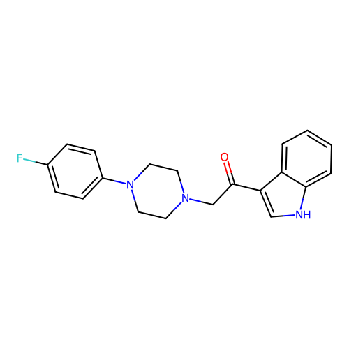 2-[4-(4-fluorophenyl)piperazin-1-yl]-1-(1H-indol-3-yl)ethanone structure
