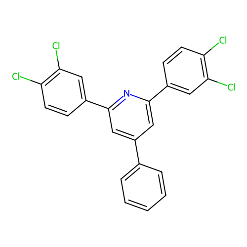 2,6-Bis(3,4-dichlorophenyl)-4-phenylpyridine structure