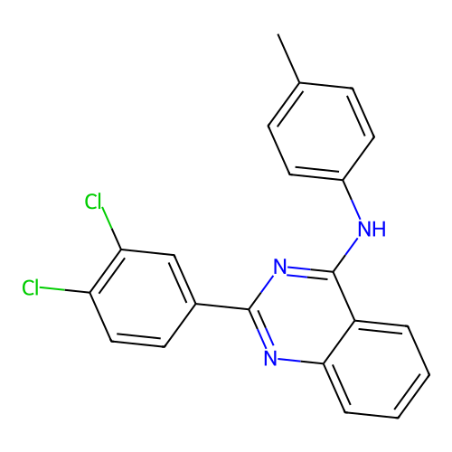 2-(3,4-dichlorophenyl)-N-(4-methylphenyl)quinazolin-4-amine structure