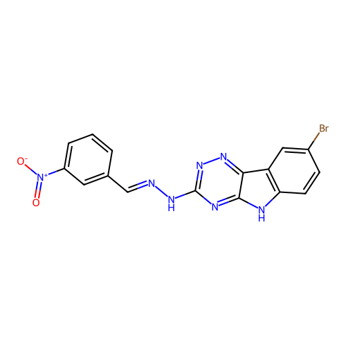 C16H10BrN7O2 structure