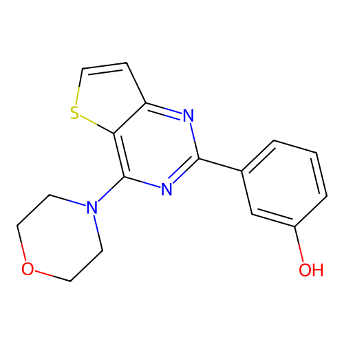 3-(4-Morpholin-4-ylthieno[3,2-d]pyrimidin-2-yl)phenol structure