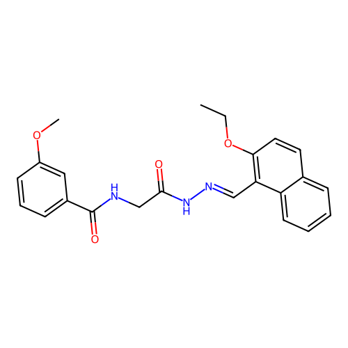 (E)-N-(2-(2-((2-ethoxynaphthalen-1-yl)methylene)hydrazinyl)-2-oxoethyl)-3-methoxybenzamide structure