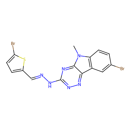 C15H10Br2N6S structure