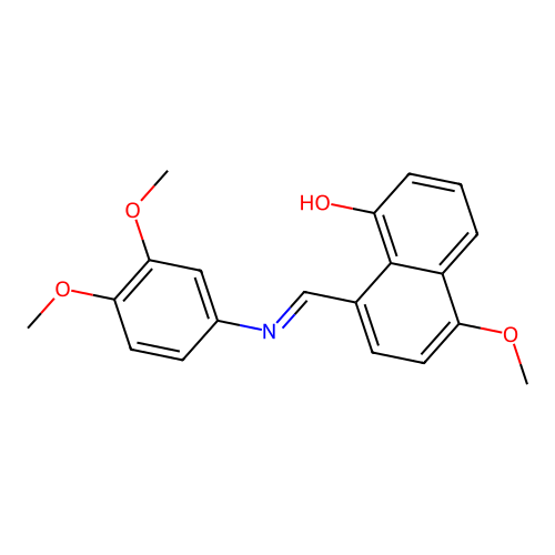 8-{(E)-[(3,4-dimethoxyphenyl)imino]methyl}-5-methoxynaphthalen-1-ol structure