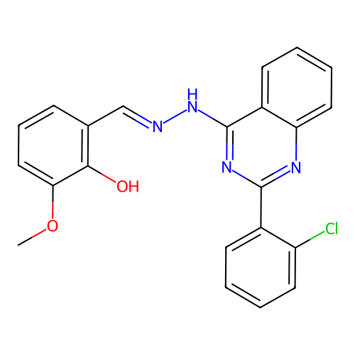 2-((2-(2-(2-Chlorophenyl)quinazolin-4-yl)hydrazono)methyl)-6-methoxyphenol structure