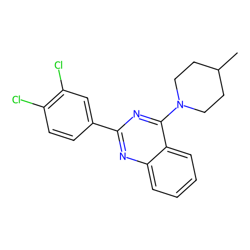 2-(3,4-Dichlorophenyl)-4-(4-methylpiperidin-1-yl)quinazoline structure