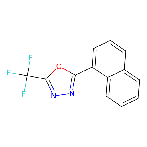 2-(Naphthalen-1-yl)-5-(trifluoromethyl)-1,3,4-oxadiazole structure