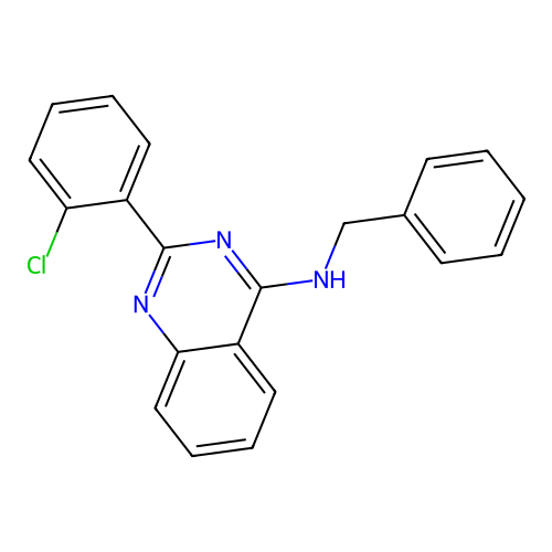 N-benzyl-2-(2-chlorophenyl)quinazolin-4-amine structure