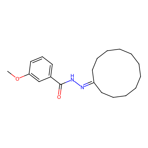 N'-cyclododecylidene-3-methoxybenzohydrazide structure