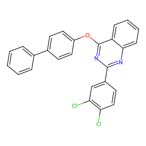 4-(Biphenyl-4-yloxy)-2-(3,4-dichlorophenyl)quinazoline structure