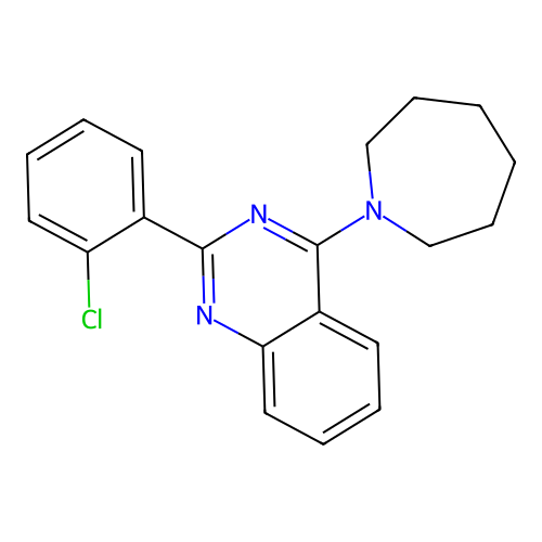 4-(Azepan-1-yl)-2-(2-chlorophenyl)quinazoline structure