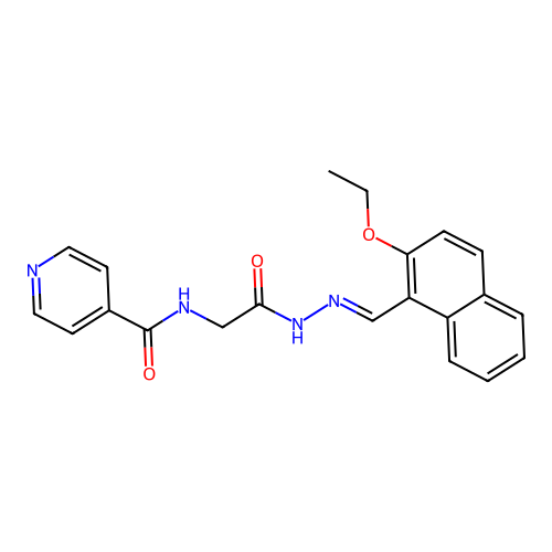 (E)-N-(2-(2-((2-ethoxynaphthalen-1-yl)methylene)hydrazinyl)-2-oxoethyl)isonicotinamide structure