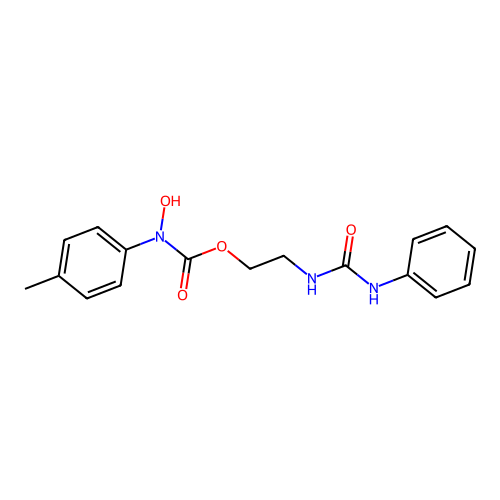 2-[(Phenylcarbamoyl)amino]ethyl hydroxy(4-methylphenyl)carbamate structure