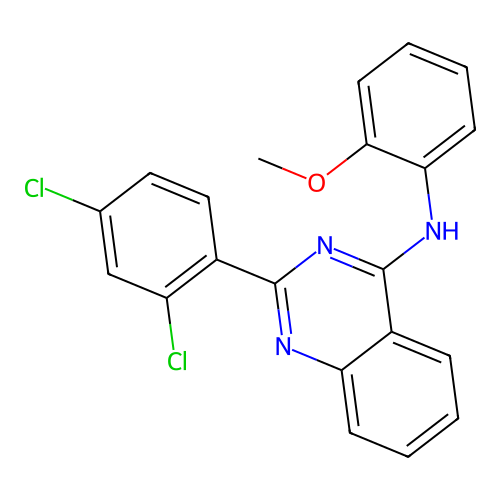 2-(2,4-dichlorophenyl)-N-(2-methoxyphenyl)quinazolin-4-amine structure