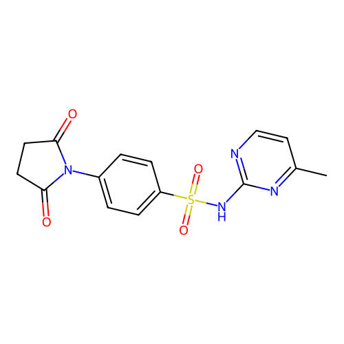 4-(2,5-dioxopyrrolidin-1-yl)-N-(4-methylpyrimidin-2-yl)benzenesulfonamide structure