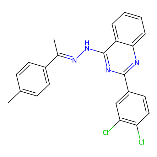 C23H18Cl2N4 structure