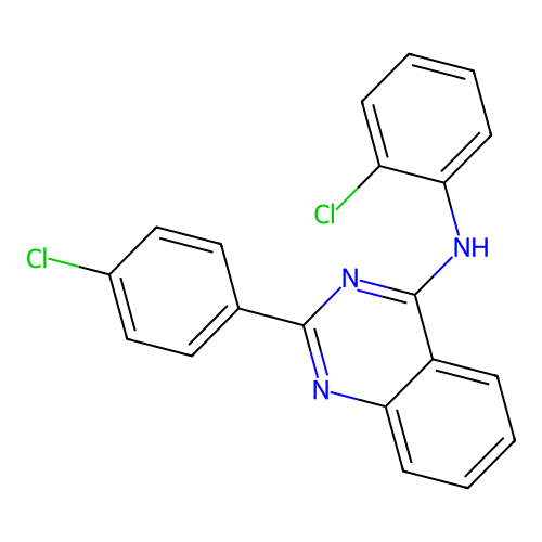 N-(2-chlorophenyl)-2-(4-chlorophenyl)quinazolin-4-amine structure
