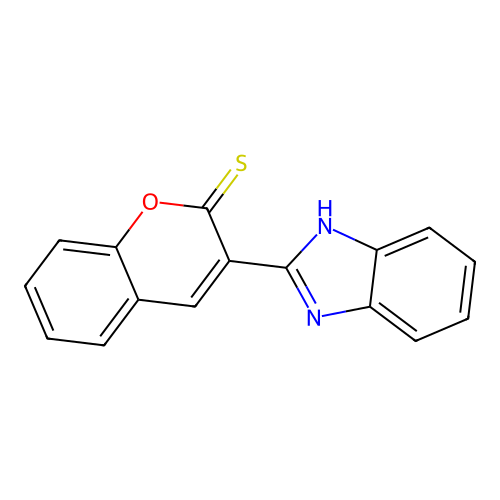 3-(1H-benzo[d]imidazol-2-yl)-2H-chromene-2-thione structure
