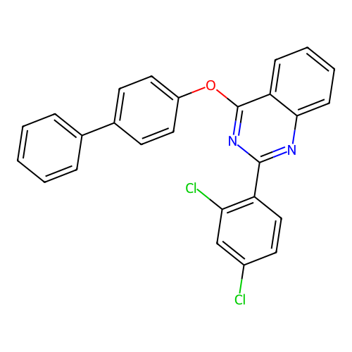 4-(Biphenyl-4-yloxy)-2-(2,4-dichlorophenyl)quinazoline structure