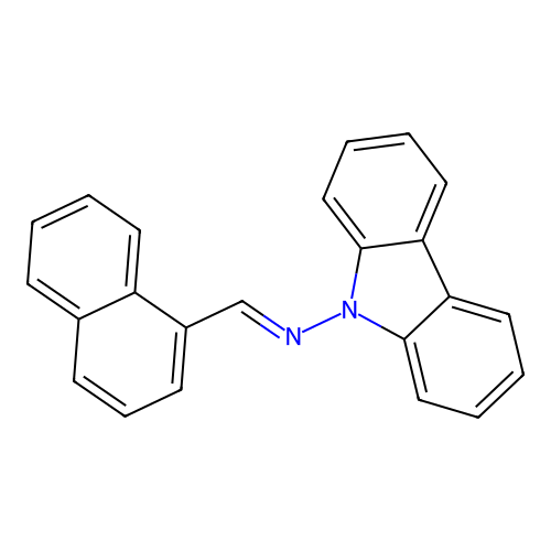 N-[(E)-naphthalen-1-ylmethylidene]-9H-carbazol-9-amine structure