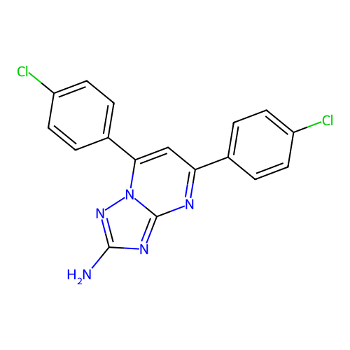 5,7-Bis(4-chlorophenyl)-[1,2,4]triazolo[1,5-a]pyrimidin-2-amine structure