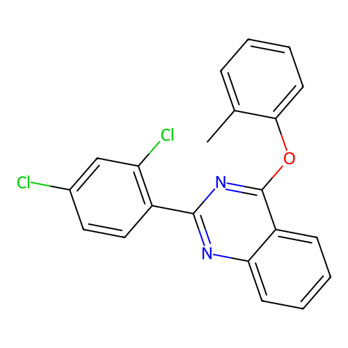 2-(2,4-Dichlorophenyl)-4-(2-methylphenoxy)quinazoline structure
