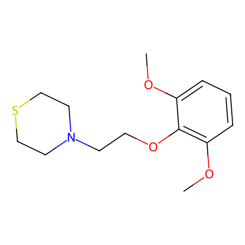 4-[2-(2,6-Dimethoxyphenoxy)ethyl]thiomorpholine structure
