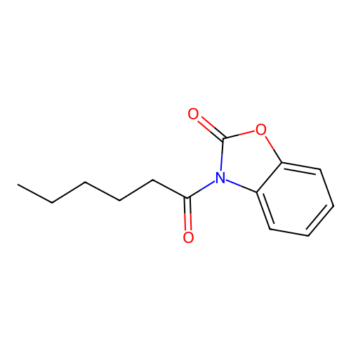 3-hexanoyl-1,3-benzoxazol-2(3H)-one structure