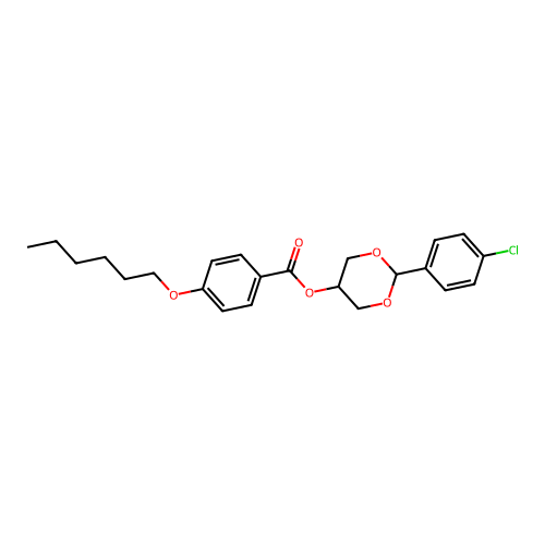 2-(4-Chlorophenyl)-1,3-dioxan-5-yl 4-(hexyloxy)benzoate structure