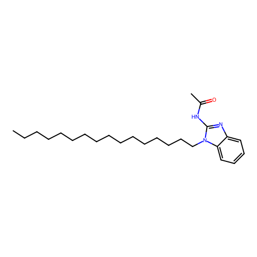 N-(1-hexadecyl-1H-benzimidazol-2-yl)acetamide structure
