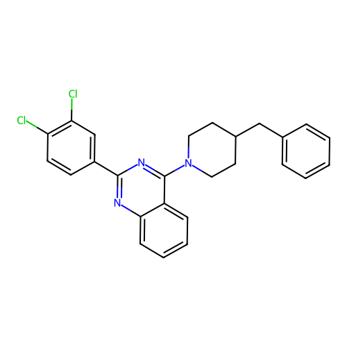 4-(4-Benzylpiperidin-1-yl)-2-(3,4-dichlorophenyl)quinazoline structure