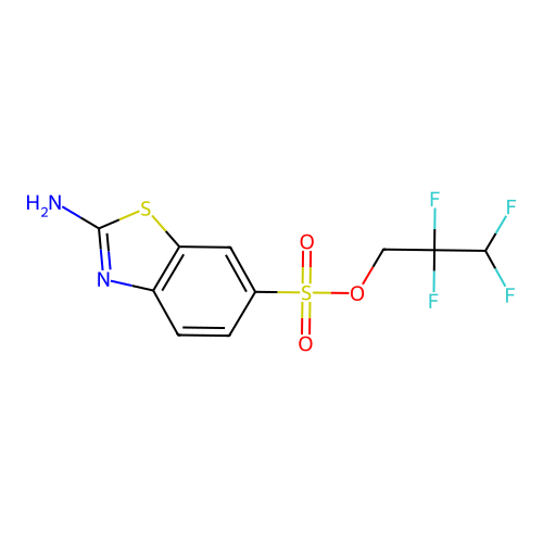 2,2,3,3-Tetrafluoropropyl 2-amino-1,3-benzothiazole-6-sulfonate structure