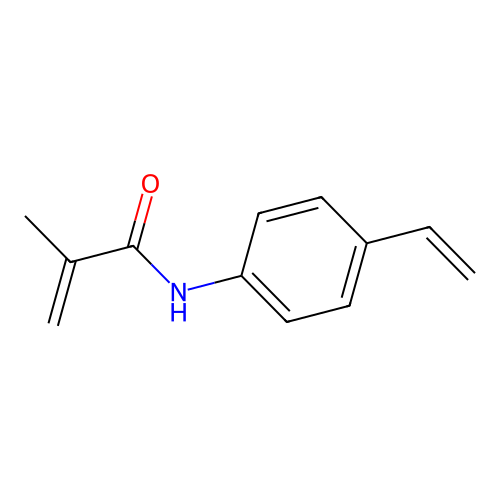 N-(4-ethenylphenyl)-2-methylprop-2-enamide structure