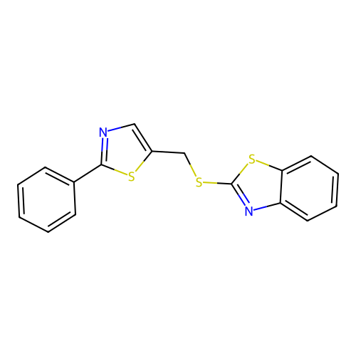 2-{[(2-Phenyl-1,3-thiazol-5-yl)methyl]sulfanyl}-1,3-benzothiazole structure