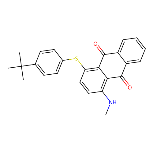 1-[(4-Tert-butylphenyl)sulfanyl]-4-(methylamino)anthracene-9,10-dione structure