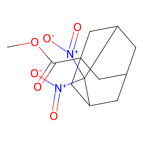 (1s,3R,5S,7s)-methyl 4,4-dinitroadamantane-1-carboxylate structure