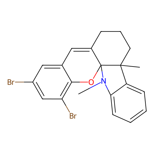 10,12-dibromo-4b,14-dimethyl-5,6,7,14-tetrahydro-4bH-chromeno[3,2-j]carbazole structure