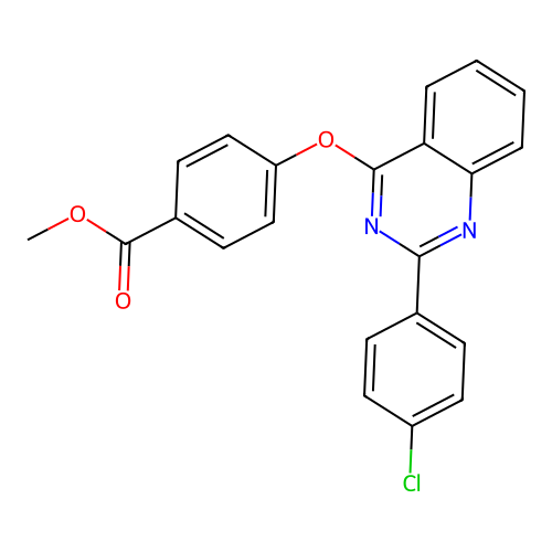 Methyl 4-((2-(4-chlorophenyl)quinazolin-4-yl)oxy)benzoate structure