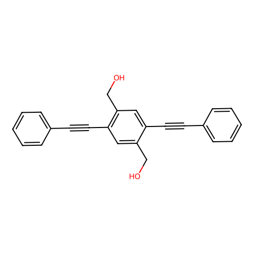 (2,5-Bis(phenylethynyl)-1,4-phenylene)dimethanol structure